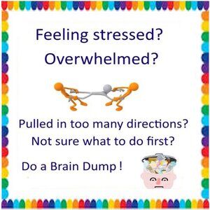 Brain Dump Goal Setting New Year - Overwhelmed - Stressed Out - Unfocused
